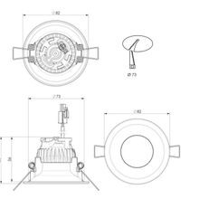 ZELA Deep Fixed Downlight gallery detail image