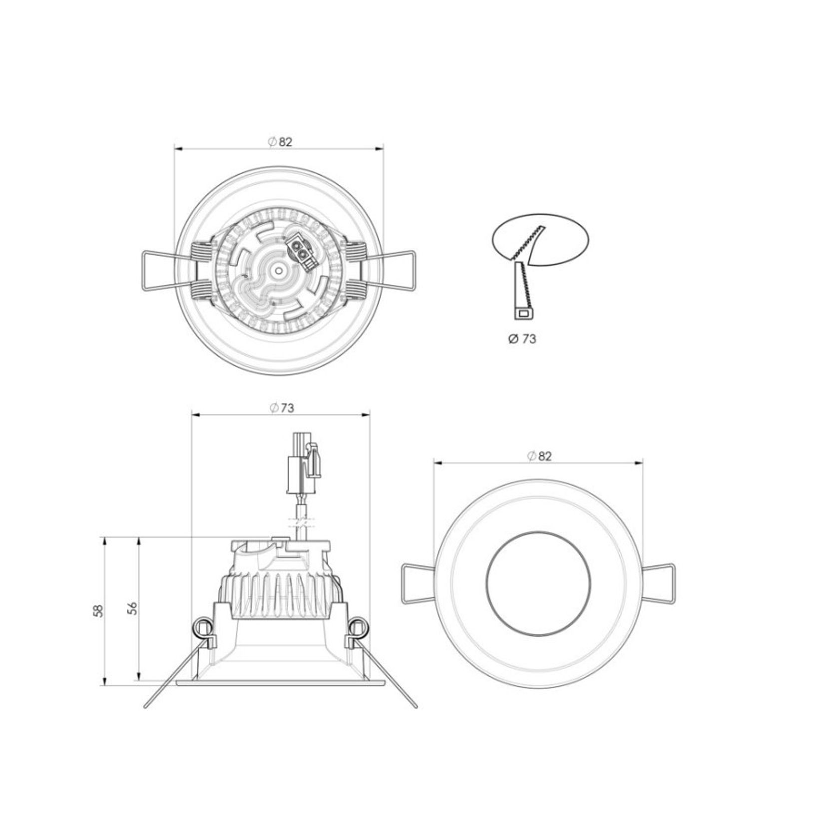 ZELA Deep Fixed Downlight gallery detail image