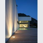 square inground light installed in a house