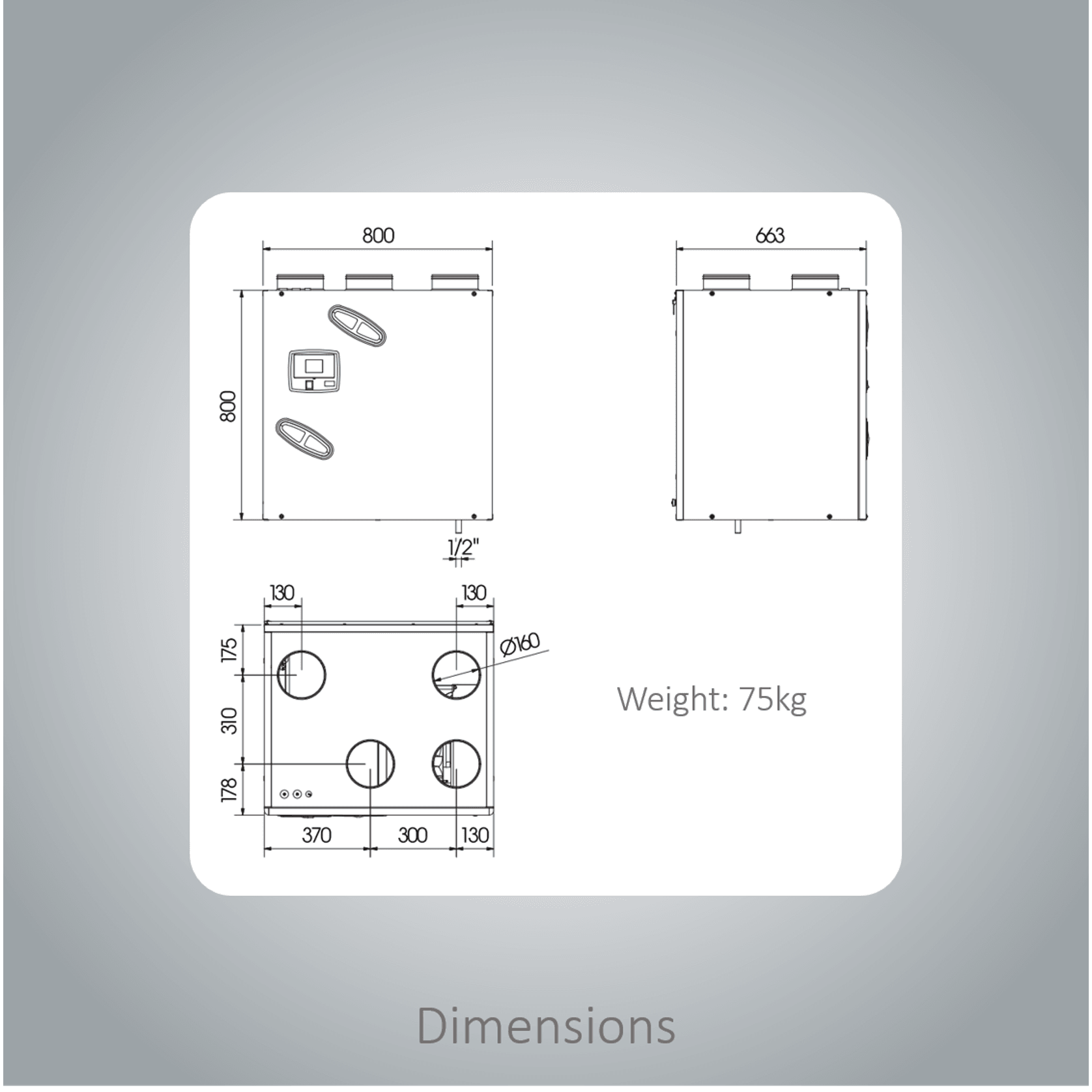 Utek Reversus 3 - Ventilation System with Heat Recovery gallery detail image