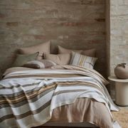 Ravello Linen Quilt Cover - Shell | Weave Home Bed Linen gallery detail image