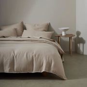 Ravello Linen Quilt Cover - Shell | Weave Home Bed Linen gallery detail image