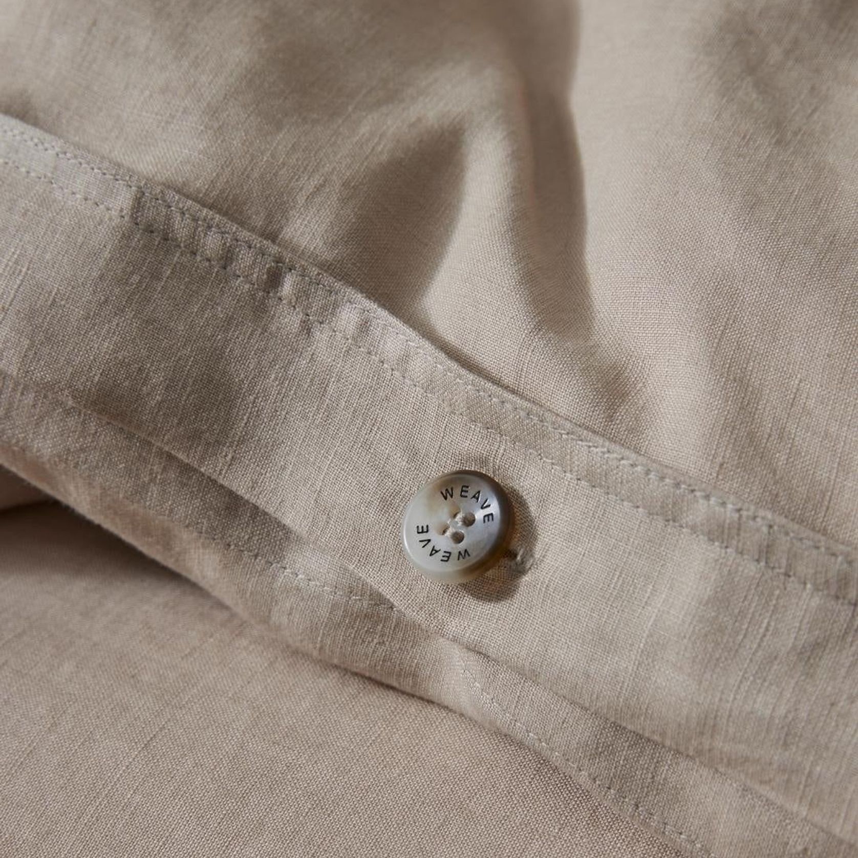 Ravello Linen Quilt Cover - Shell | Weave Home Bed Linen gallery detail image