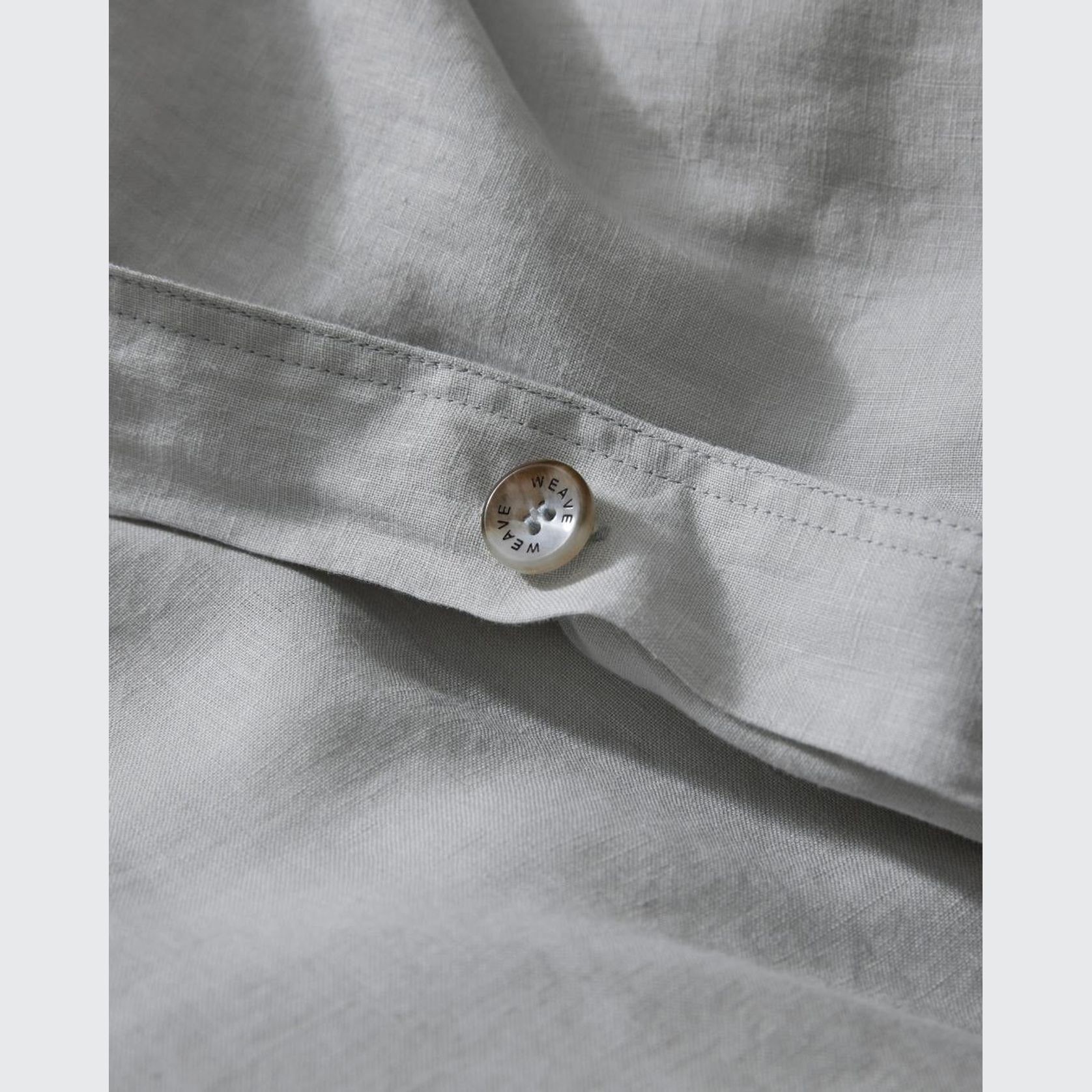 Ravello Linen Quilt Cover - Silver | Weave Home Bed Linen gallery detail image