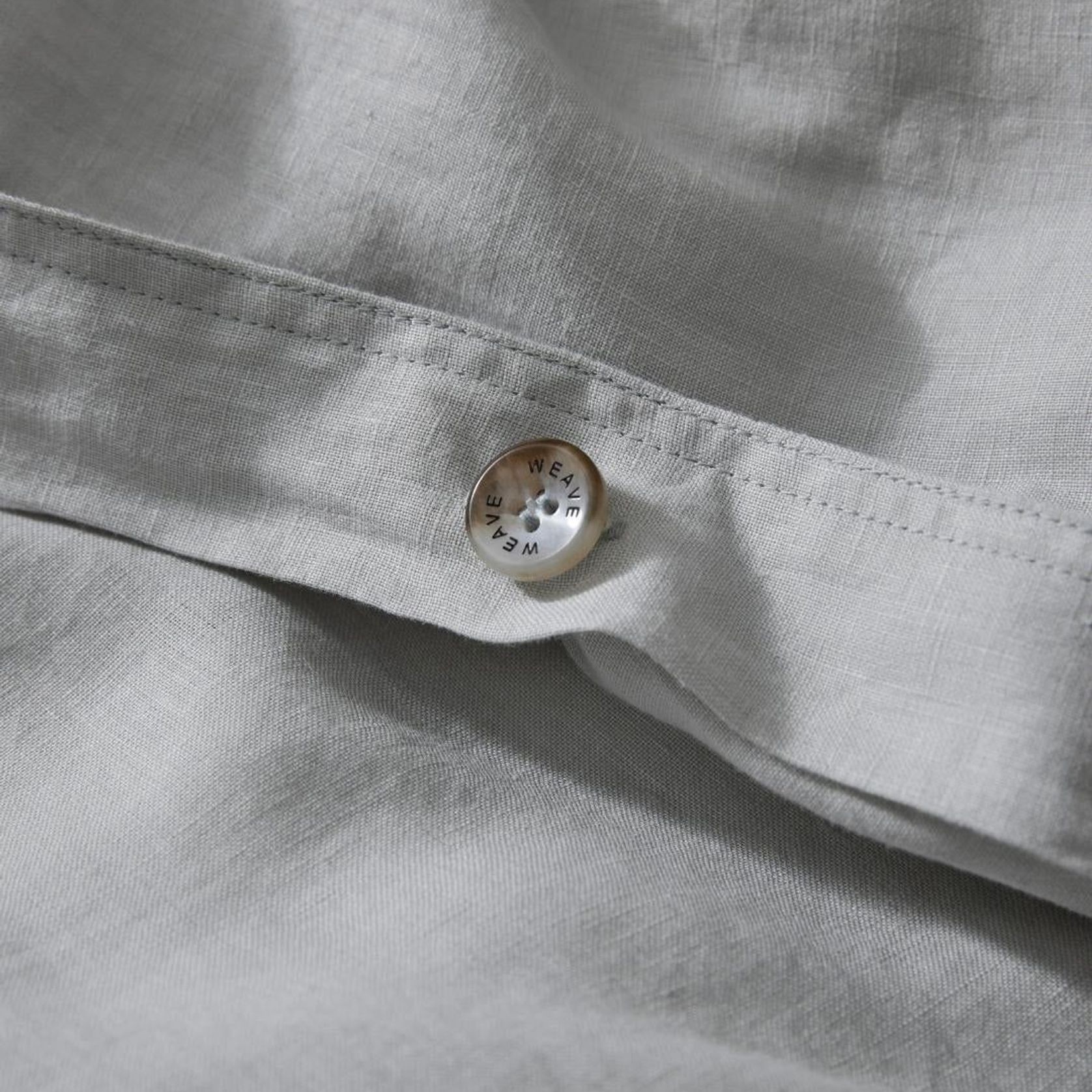 Ravello Linen Quilt Cover - Silver | Weave Home Bed Linen gallery detail image