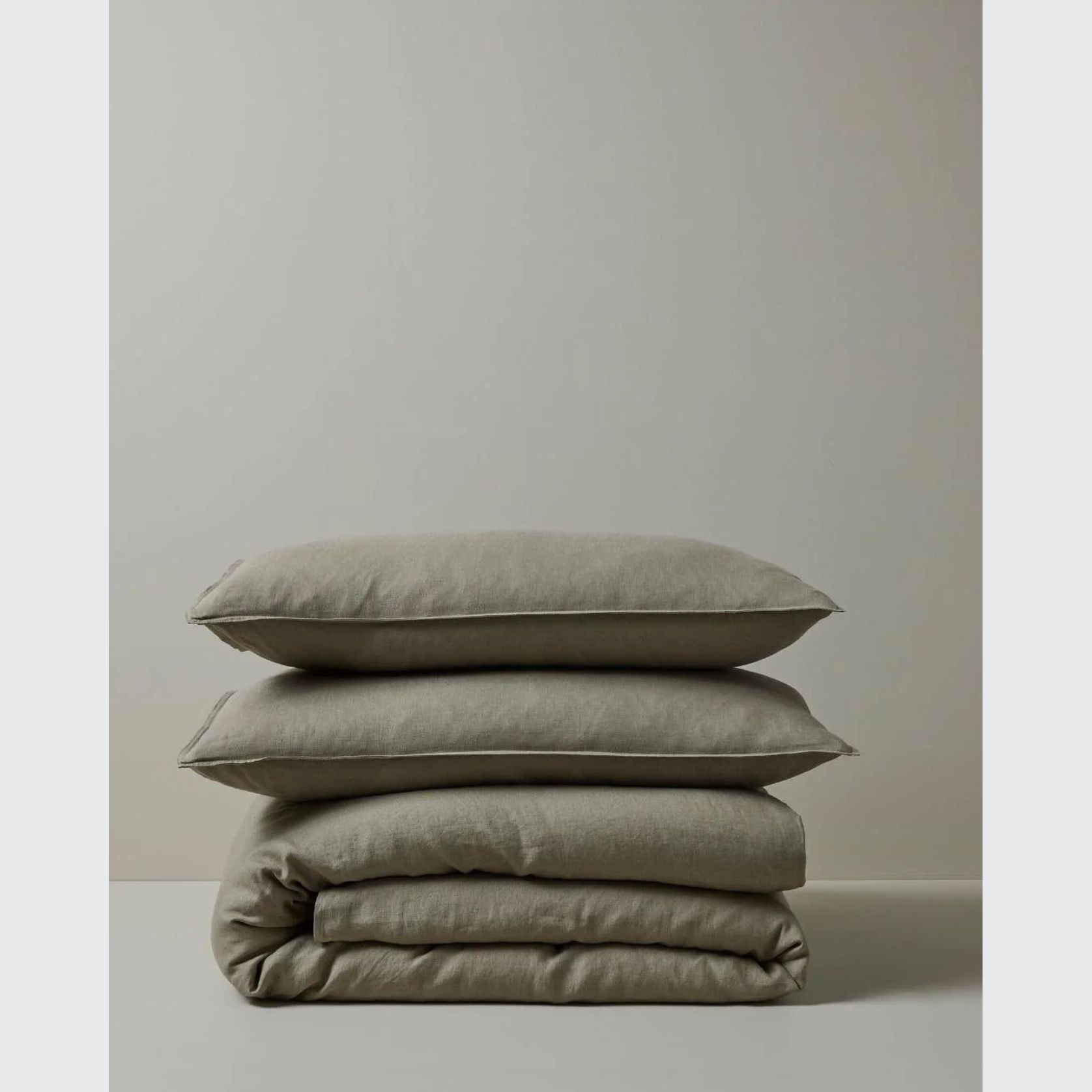 Ravello Linen Quilt Cover - Caper | Weave Home Bed Linen gallery detail image