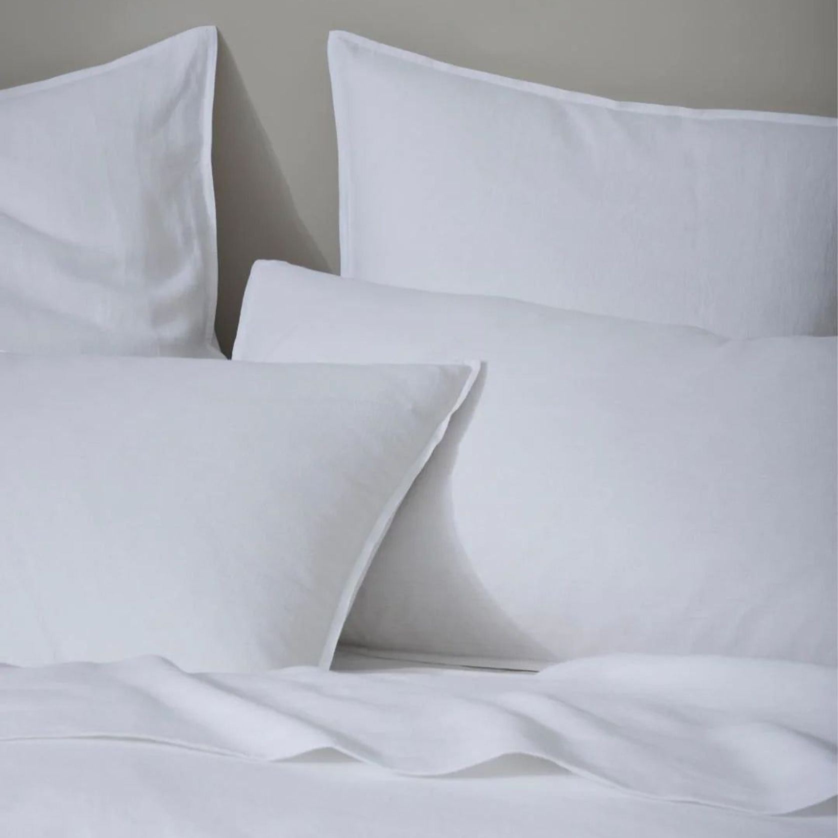 Ravello Linen Quilt Cover - White | Weave Home Bed Linen gallery detail image