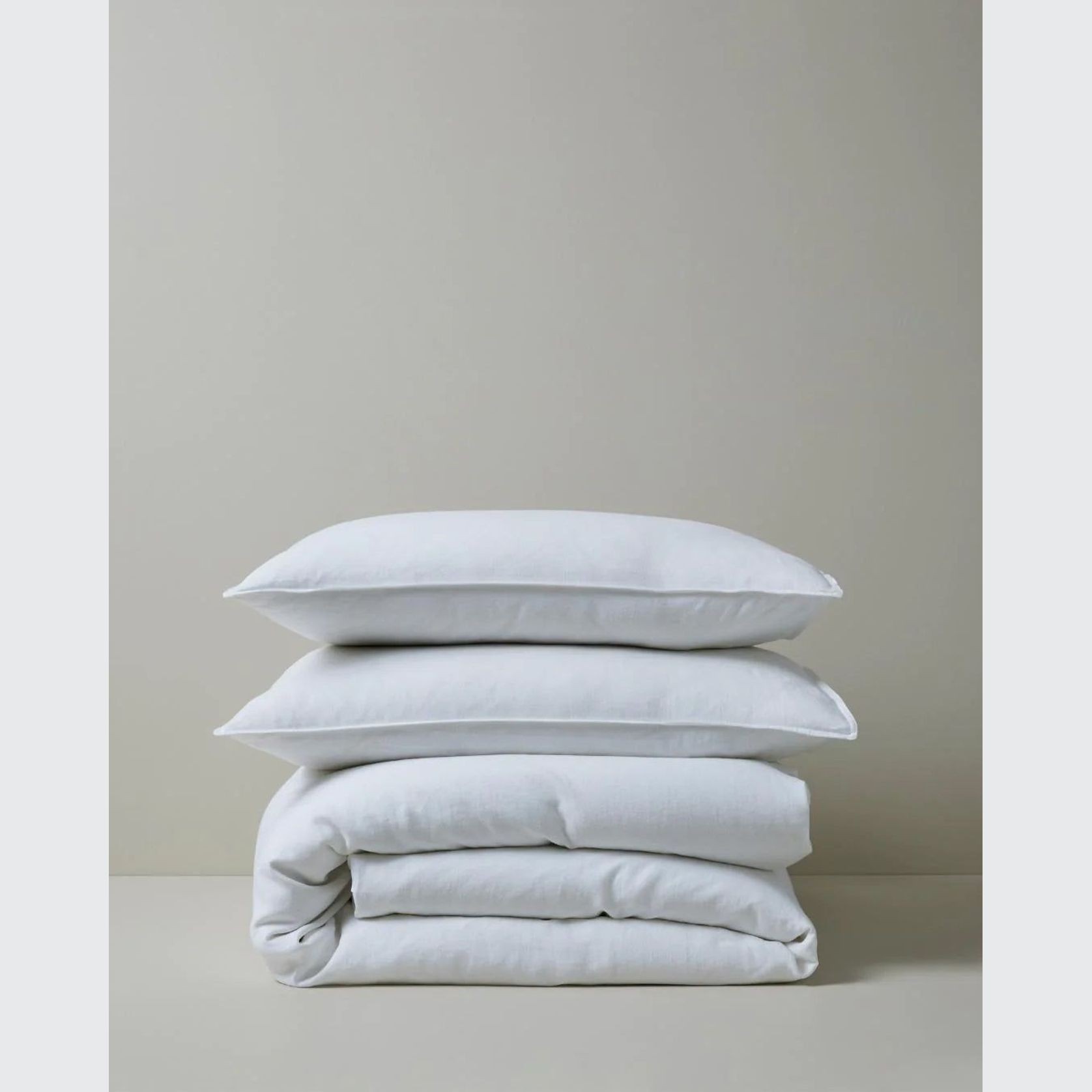 Ravello Linen Quilt Cover - White | Weave Home Bed Linen gallery detail image