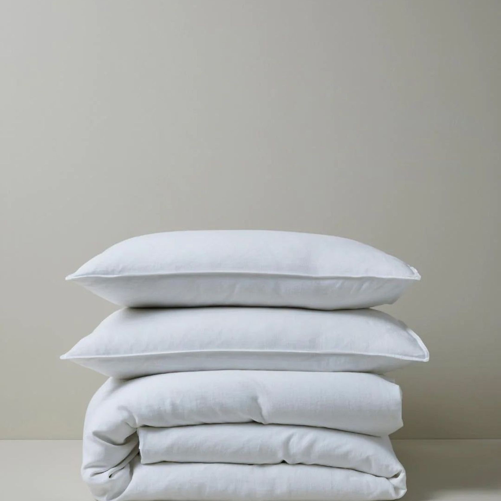 Ravello Linen Quilt Cover - White | Weave Home Bed Linen gallery detail image