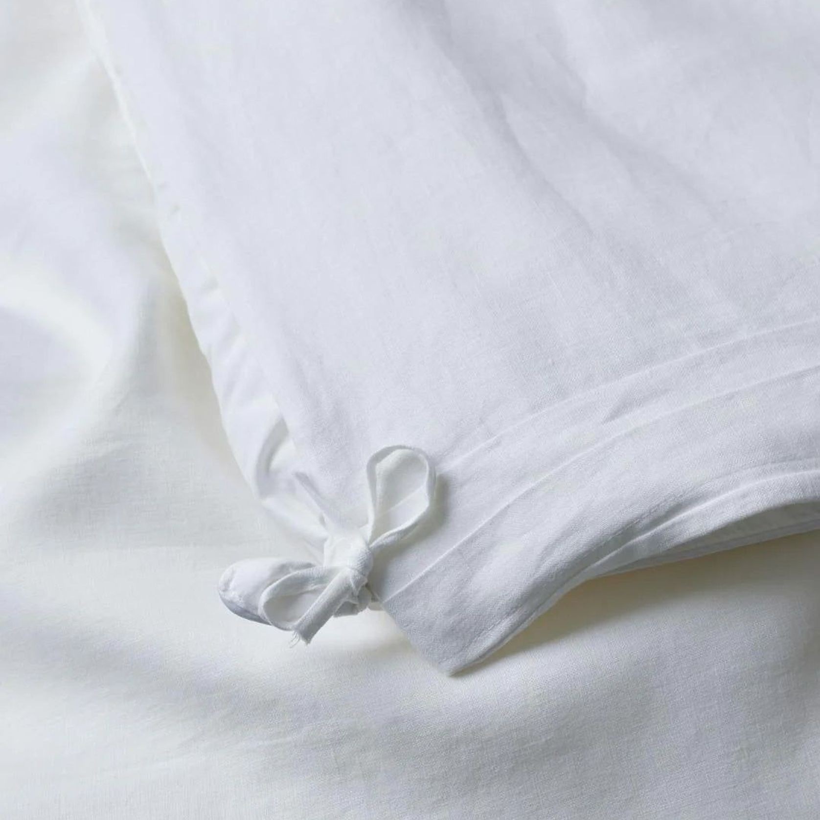 Ravello Linen Quilt Cover - White | Weave Home Bed Linen gallery detail image