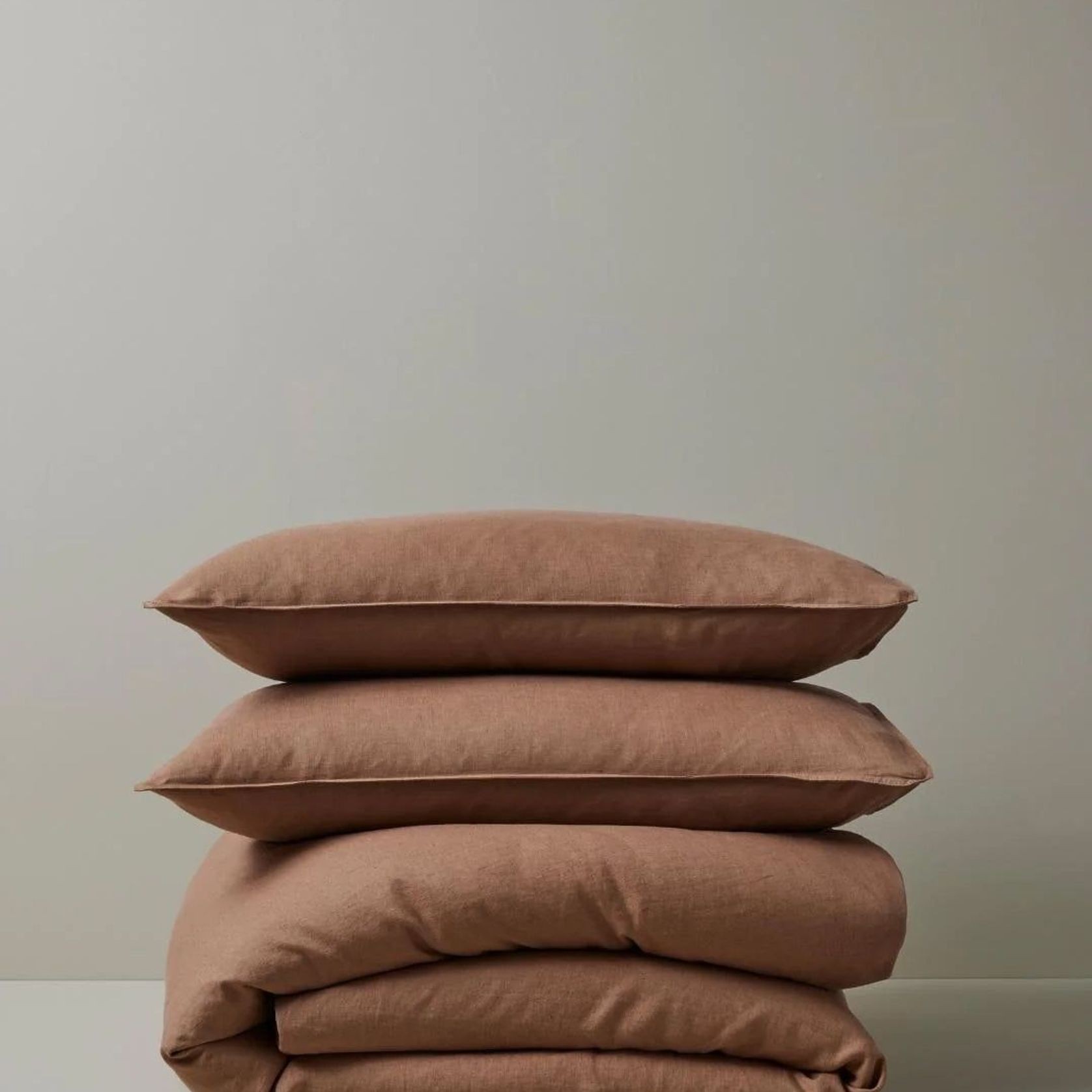 Ravello Linen Quilt Cover - Biscuit | Weave Home Bed Linen gallery detail image