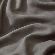 Ravello Linen Quilt Cover - Charcoal | Weave Home Bed Linen gallery detail image