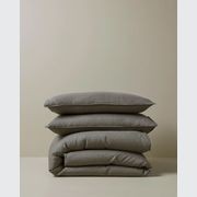 Ravello Linen Quilt Cover - Charcoal | Weave Home Bed Linen gallery detail image