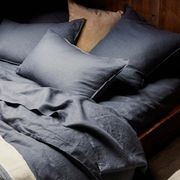 Ravello Linen Quilt Cover - Denim | Weave Home Bed Linen gallery detail image