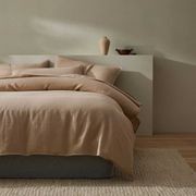 Ravello Linen Quilt Cover - Shell | Weave Home Bed Linen gallery detail image