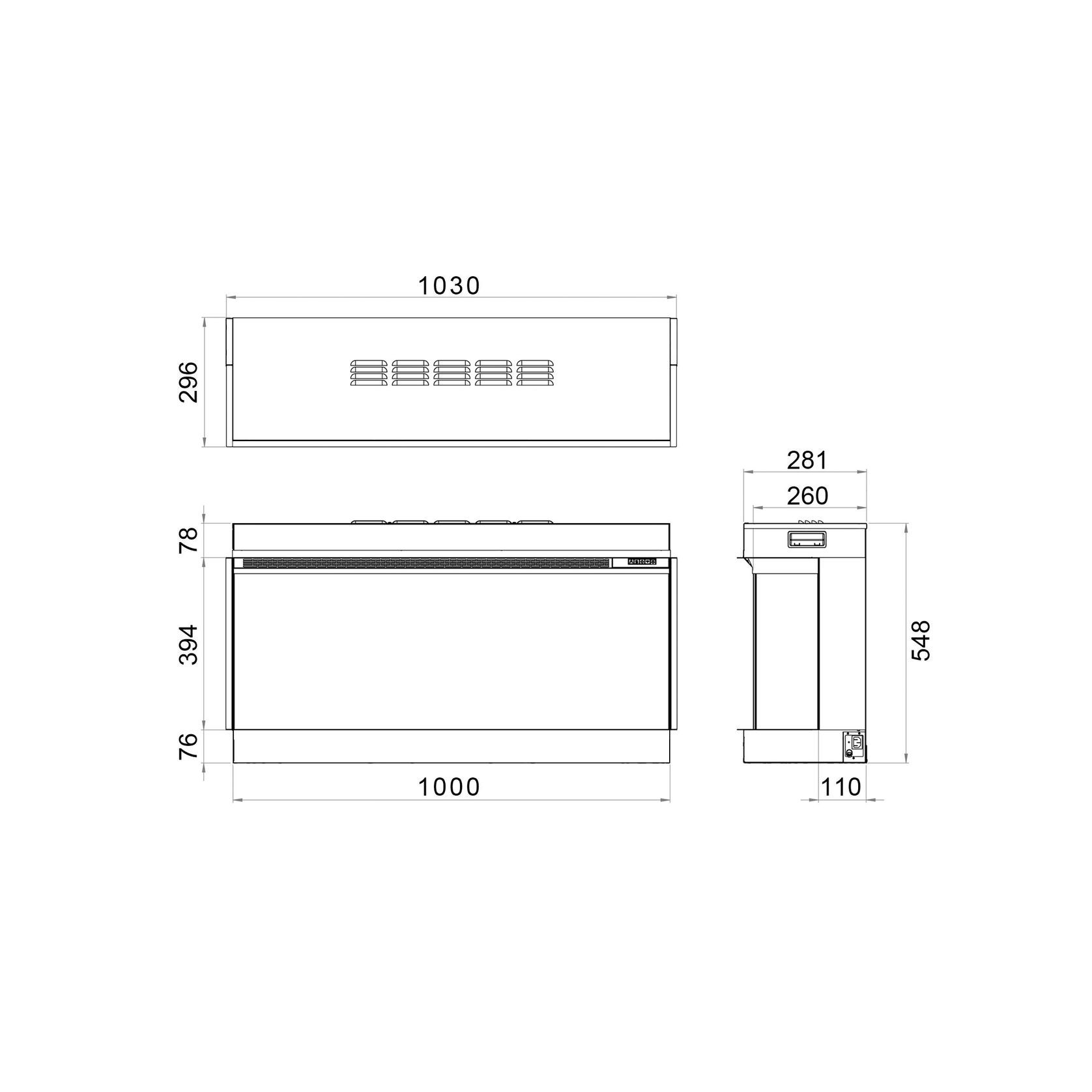 Rinnai ES 1000 Electric Fire gallery detail image