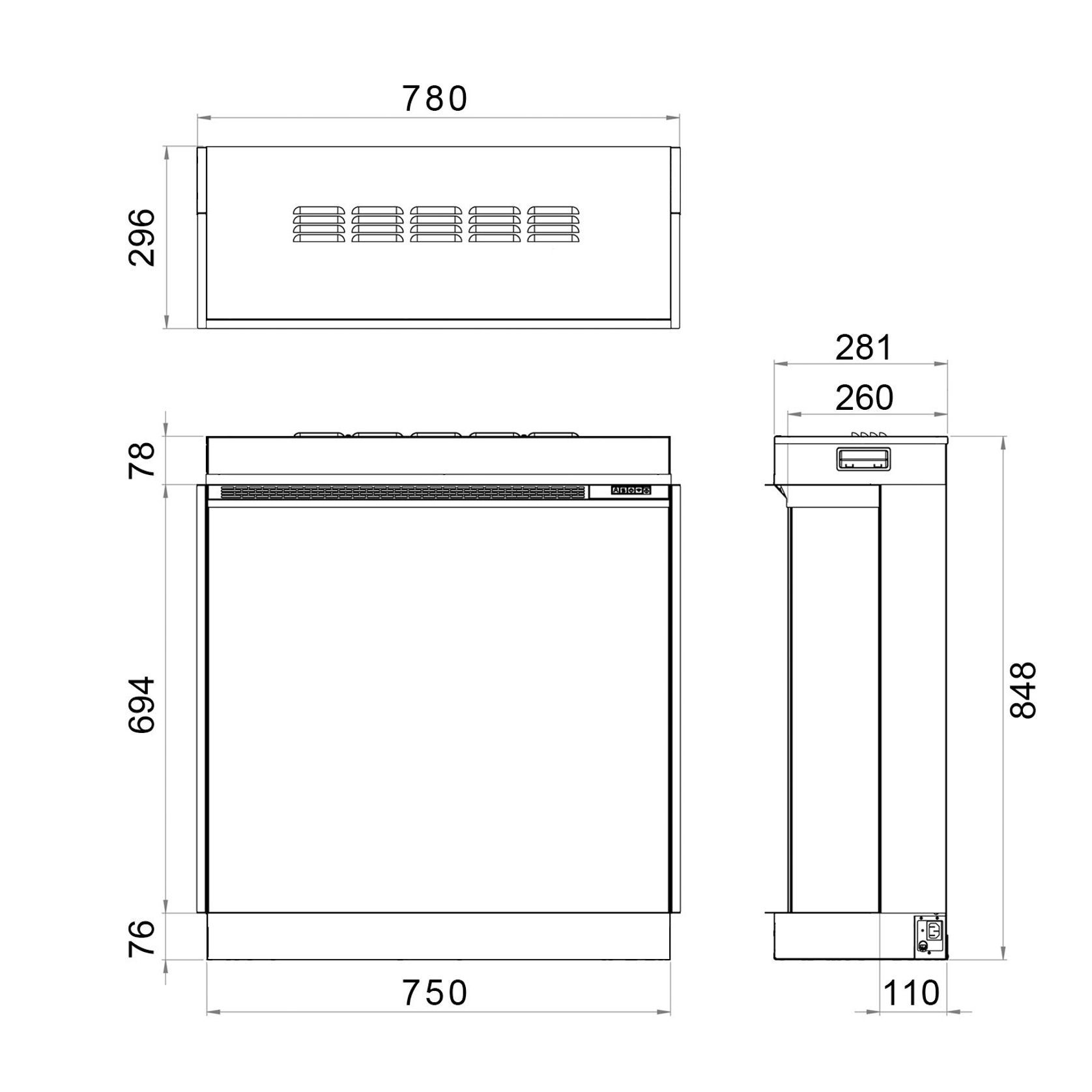 Rinnai ES 750 Electric Fire gallery detail image