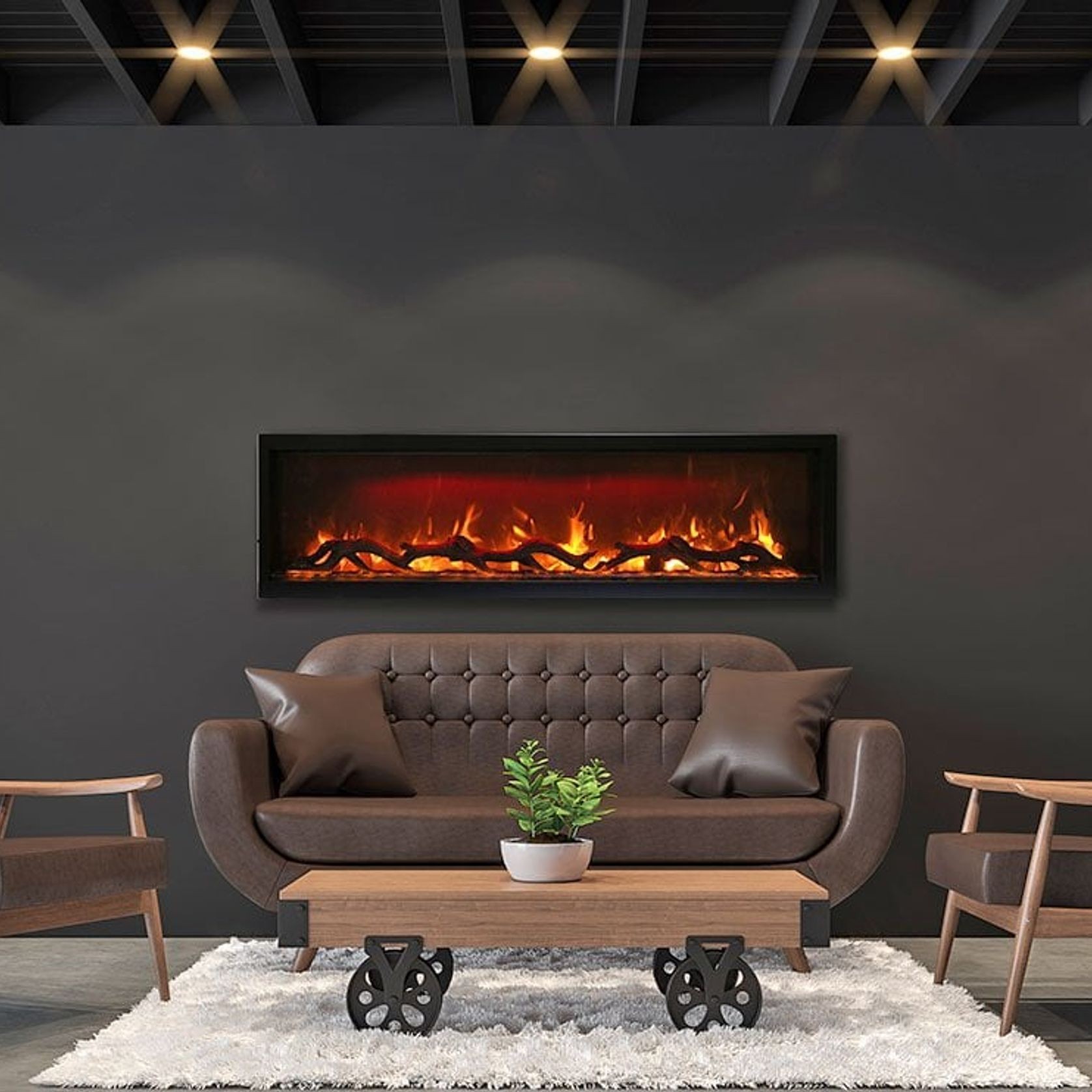 Amantii 60" Symmetry Electric Fireplace gallery detail image