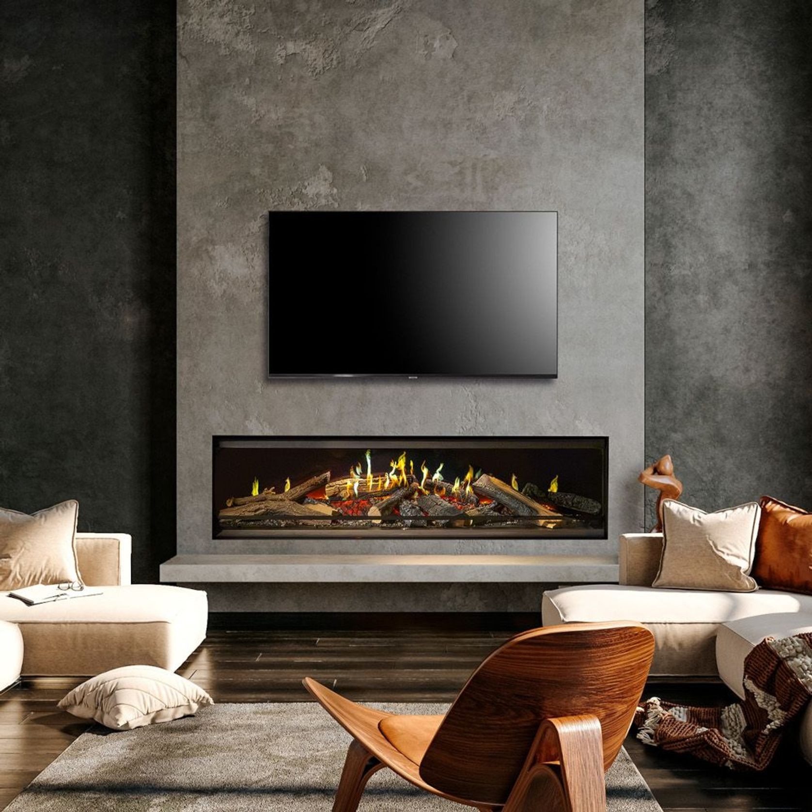 Kalfire E-one Front Facing Electric Fireplace | ArchiPro AU