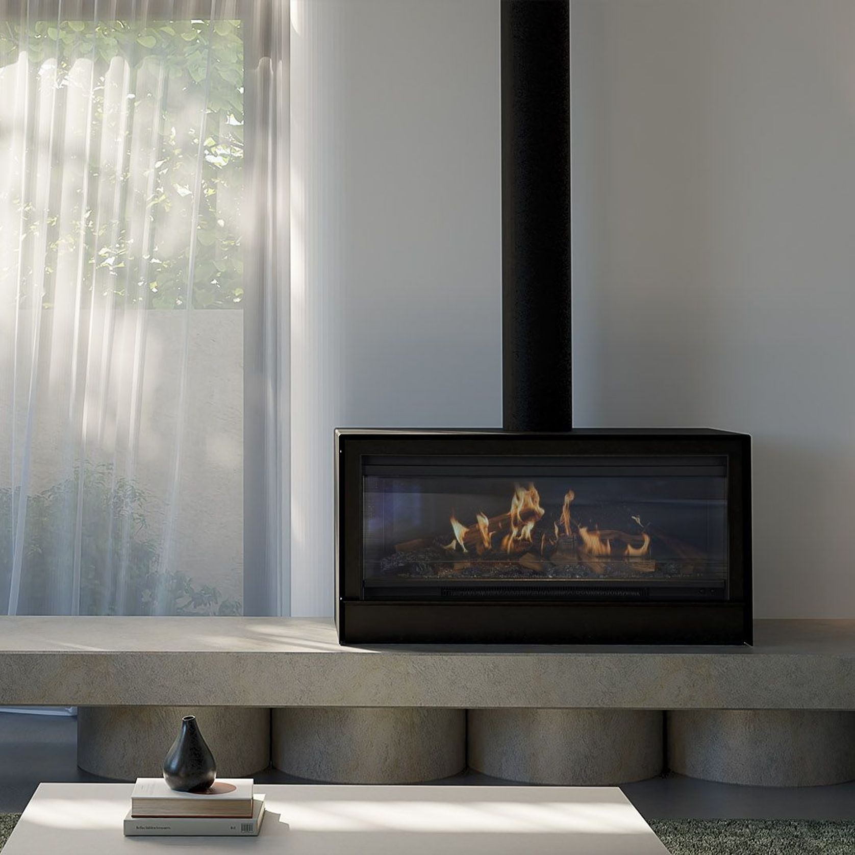 Escea LEFS1000 Freestanding Holographic Electric Fire gallery detail image