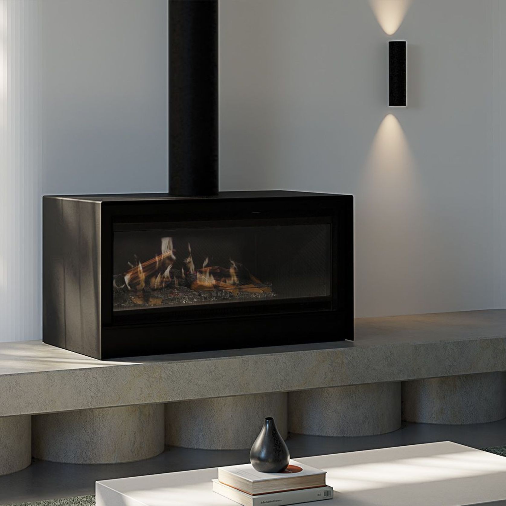 Escea LEFS1000 Freestanding Holographic Electric Fire gallery detail image