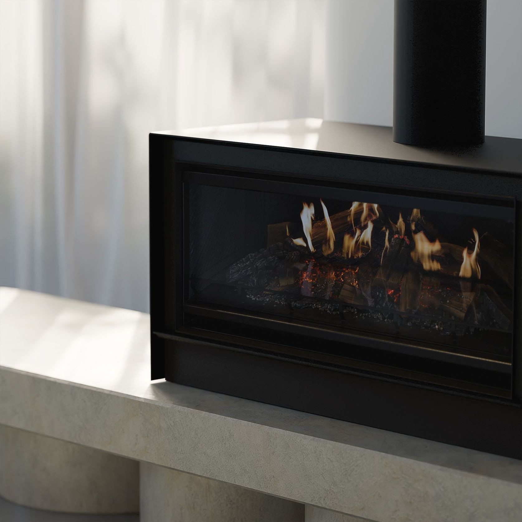 Escea LEFS1000 Freestanding Holographic Electric Fire gallery detail image