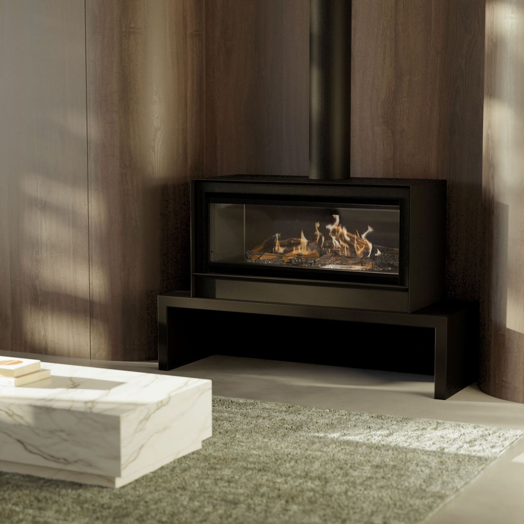 Escea LRFS1000 Freestanding Holographic Electric Fire gallery detail image