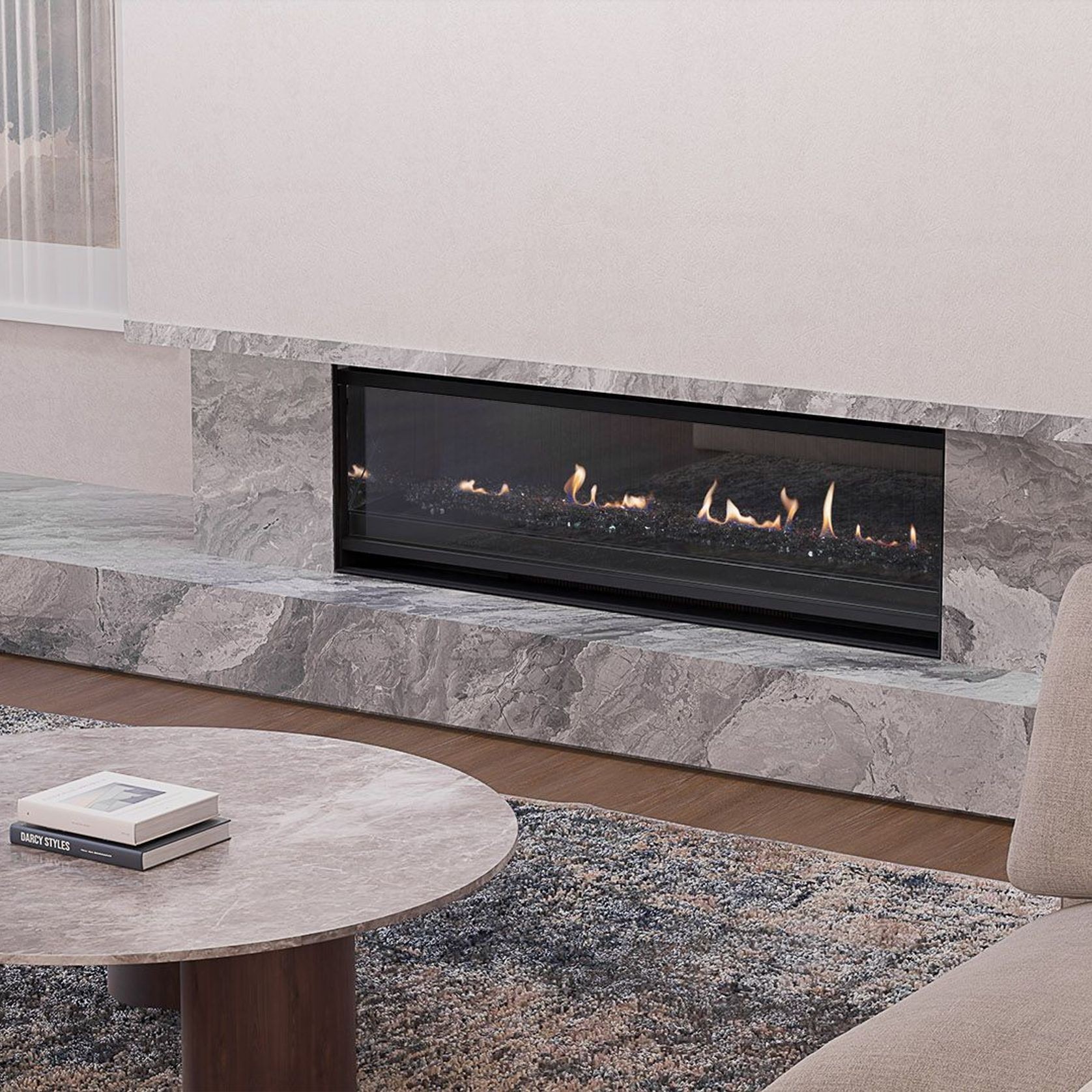 Escea LR1250 Inbuilt Electric Fireplace gallery detail image