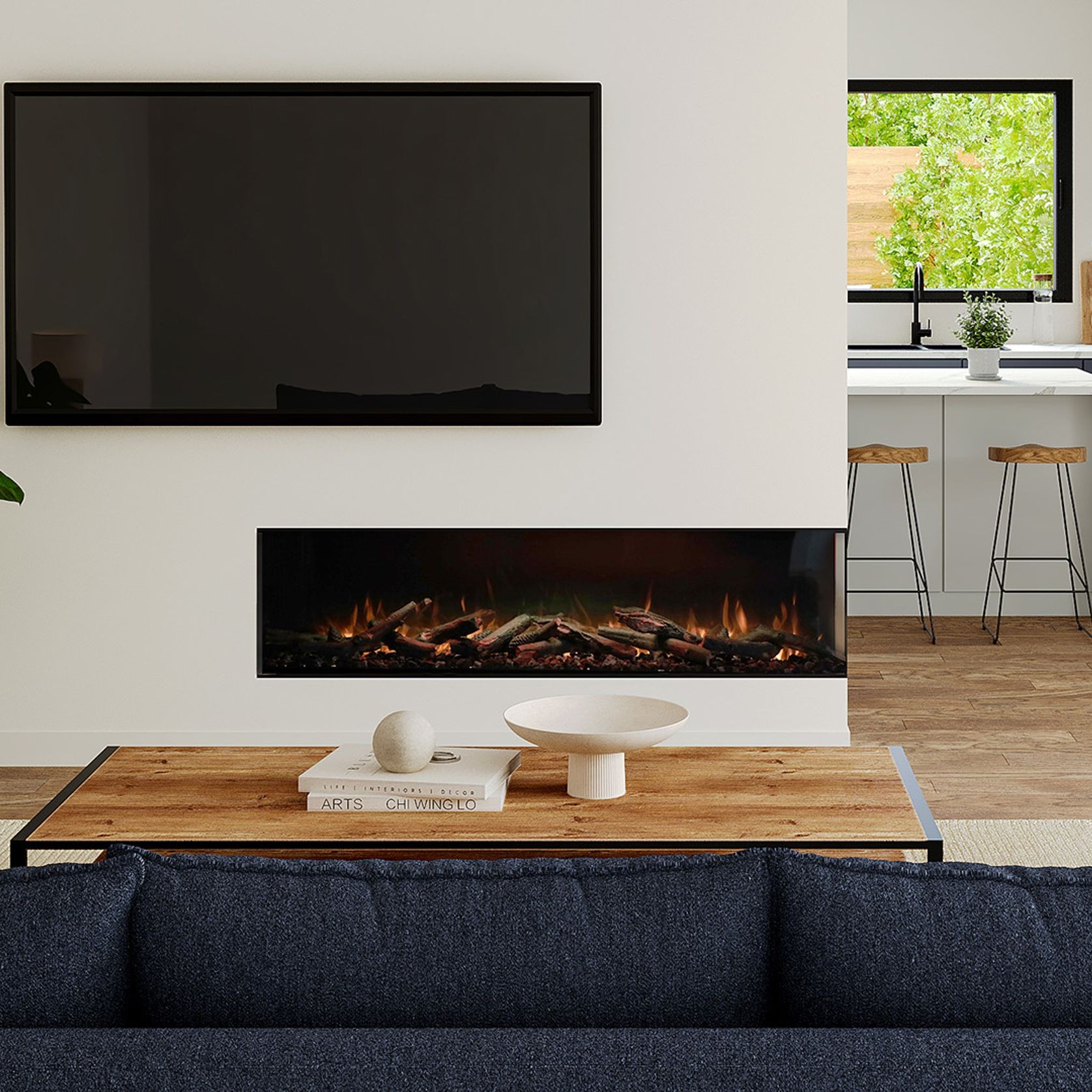 Ambe Multi65 Electric Fireplace | Landscape/Corner/Bay gallery detail image