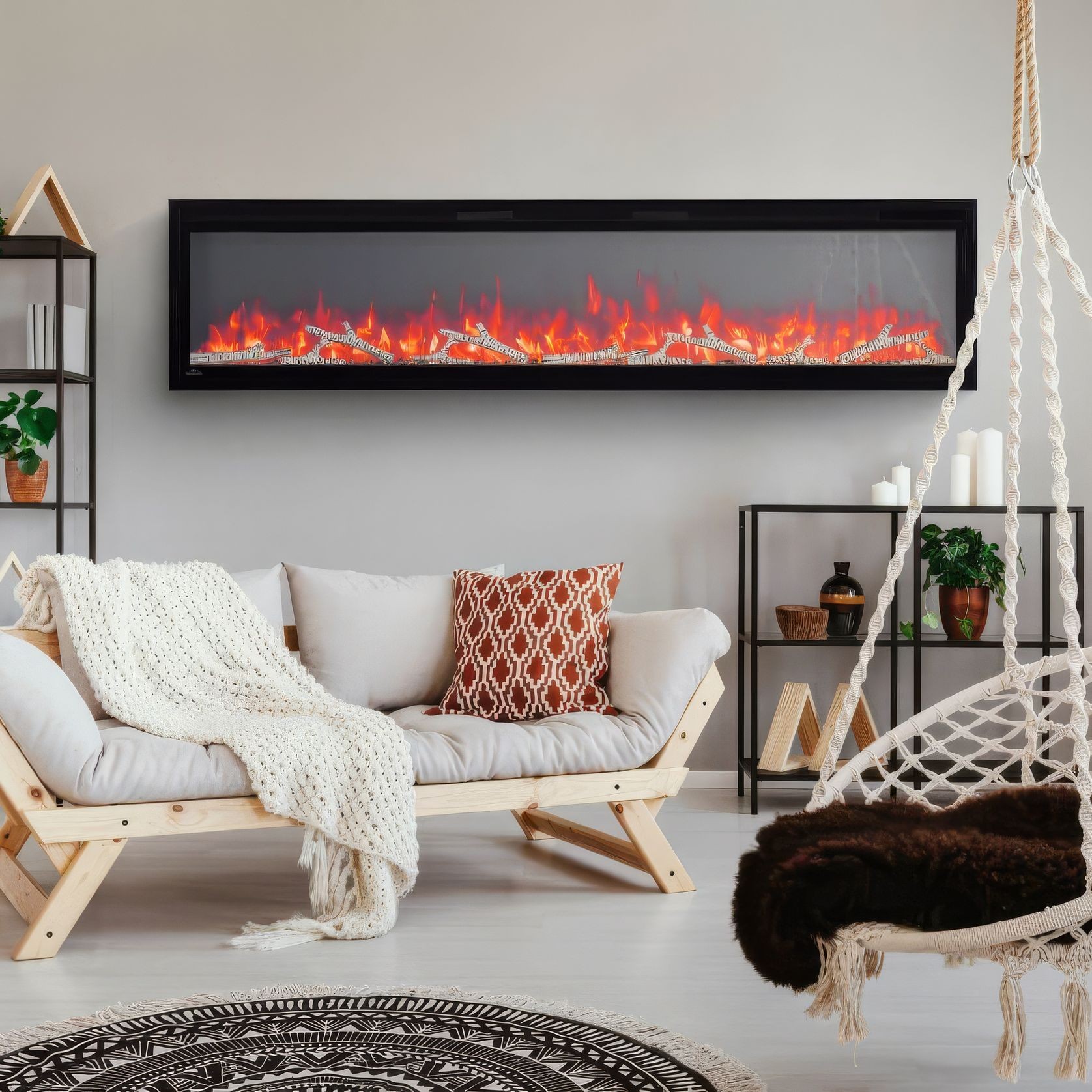 Entice™ 72 Wall-Hanging Electric Fireplace gallery detail image