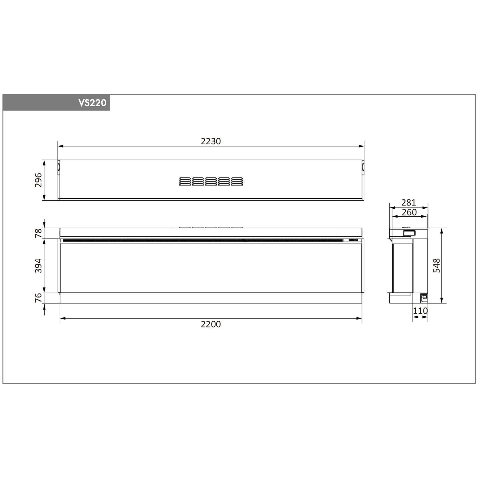 Rinnai ES 2200 Electric Fire gallery detail image