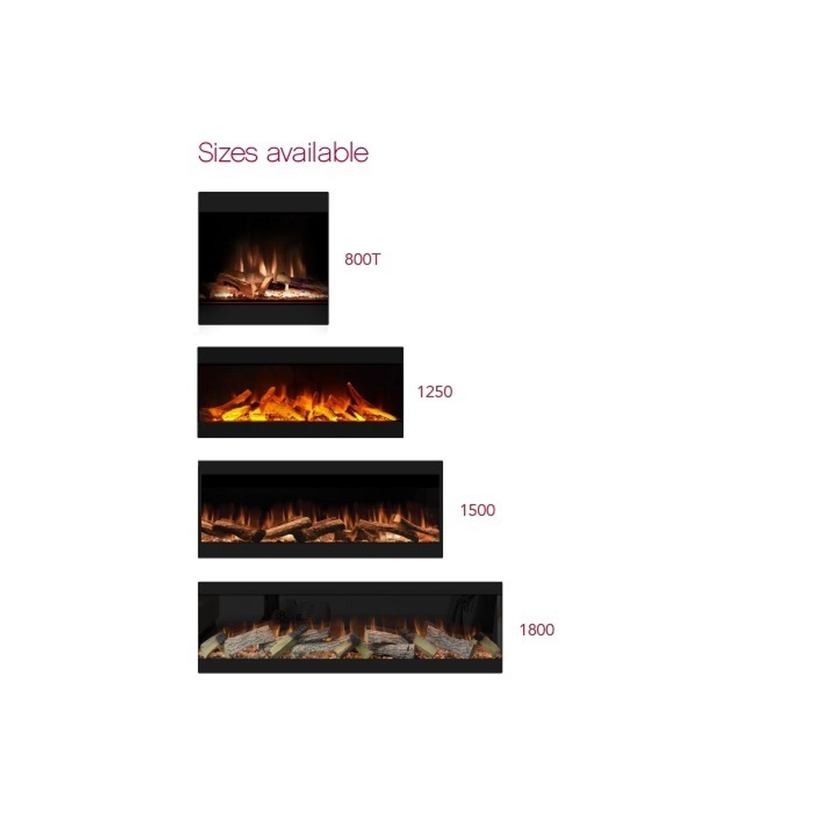 Evonic Volante 1800 Black Edition Electric Fireplace gallery detail image