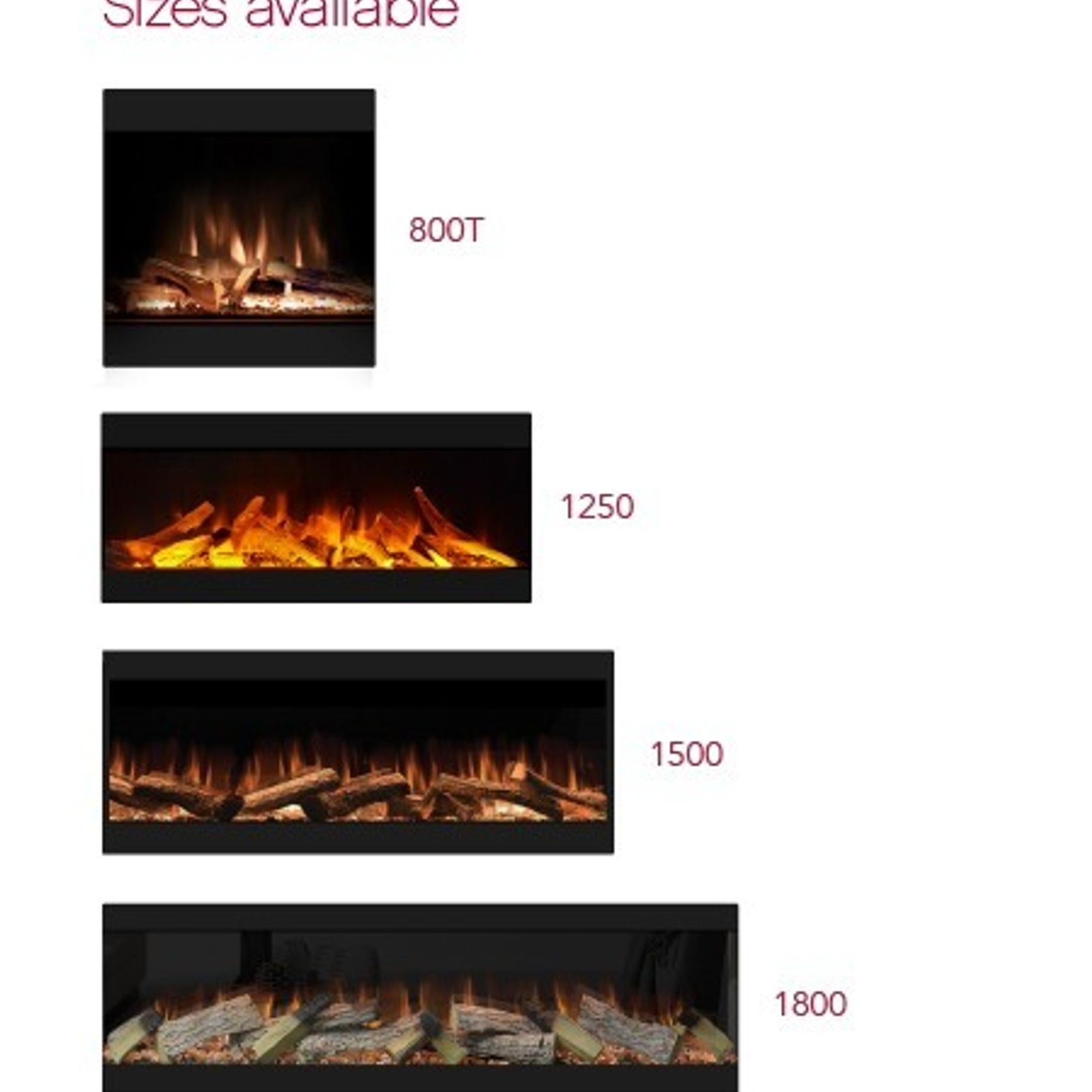 Evonic Volante 1800 Black Edition Electric Fireplace gallery detail image