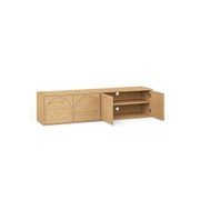Aurora 4 Door Arch TV Entertainment Unit | Natural Oak gallery detail image