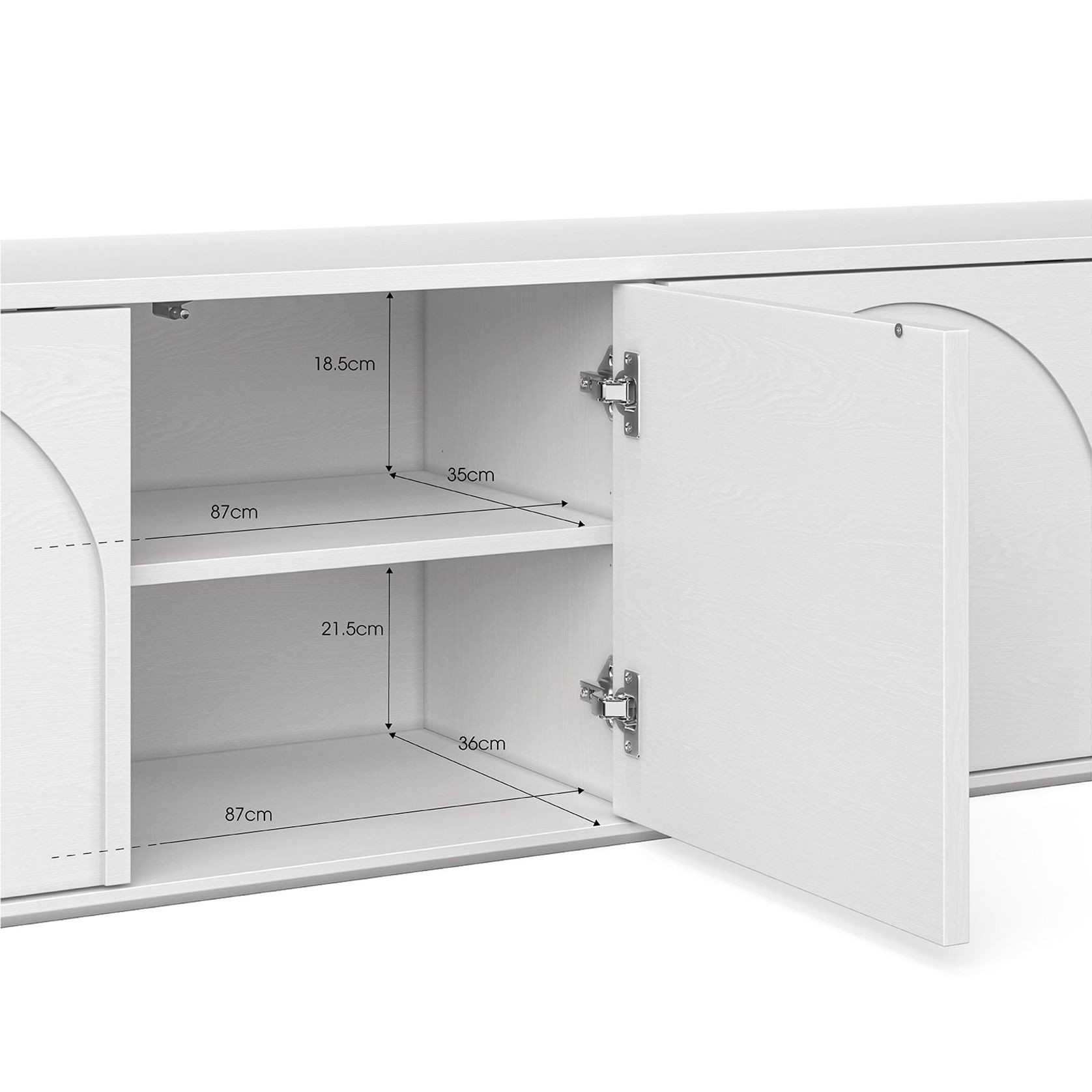 Aurora 4 Door Arch TV Entertainment Unit | White Oak gallery detail image