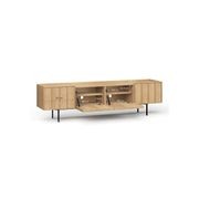 Linea 200cm TV Entertainment Unit | Natural Oak gallery detail image