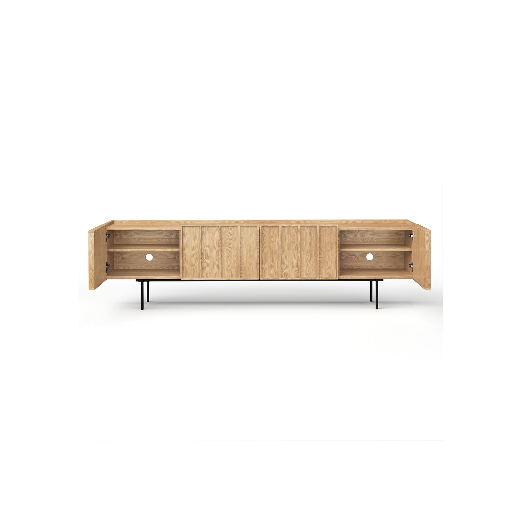 Linea 200cm TV Entertainment Unit | Natural Oak gallery detail image