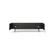 Linea 200cm TV Entertainment Unit | Black Oak gallery detail image