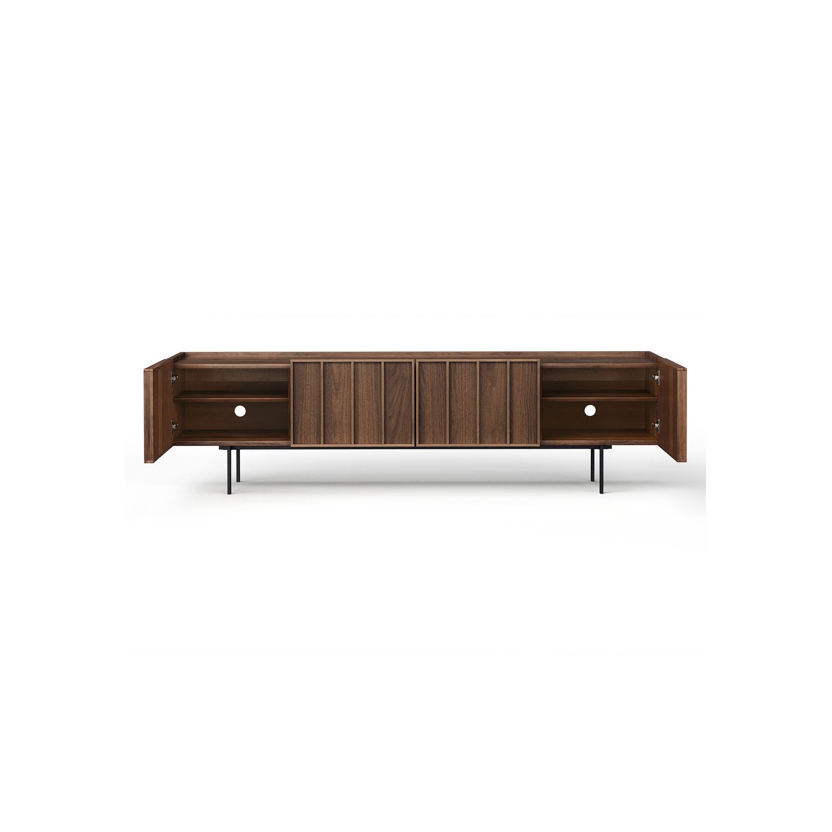 Linea 200cm TV Entertainment Unit | Light Walnut gallery detail image