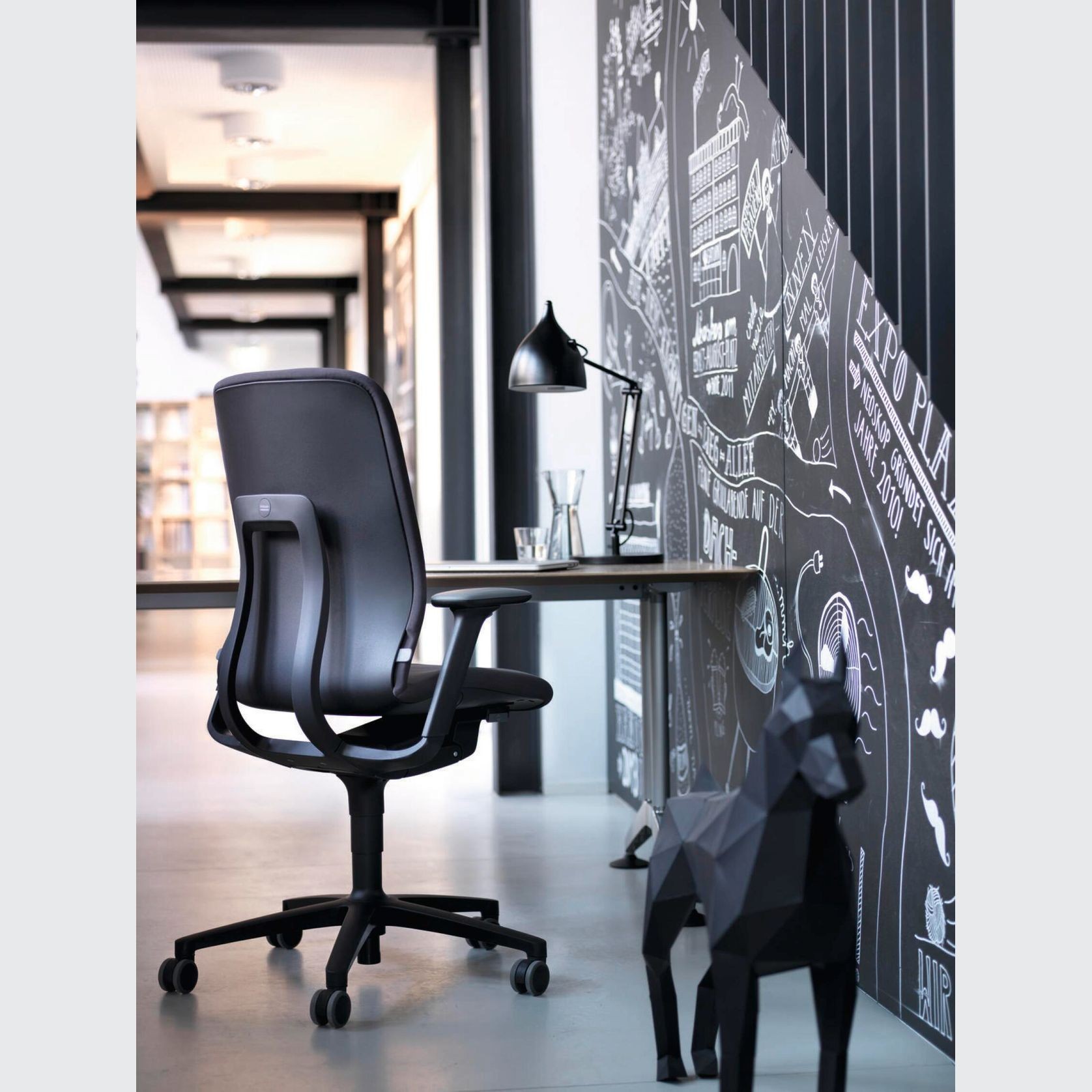 AT Upholstered Ergonomic Task Chair gallery detail image