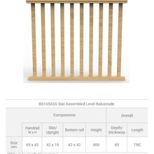 BS165ASS Slat Assembled Level Balustrade Panel gallery detail image