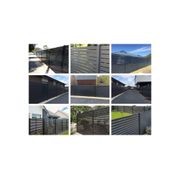 Aluminium Slat Privacy Fence Panel - Horizontal gallery detail image