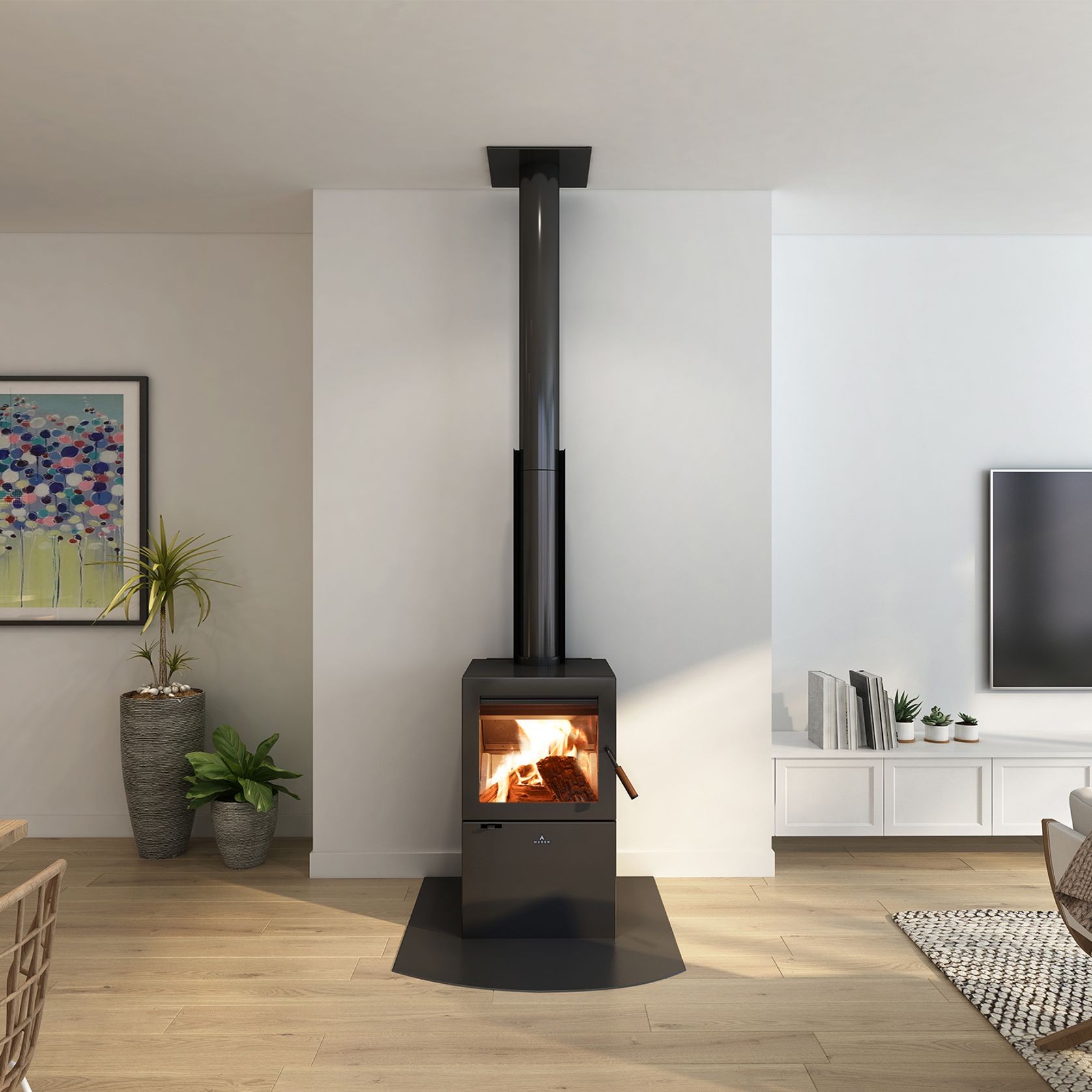 Maxen Cargill 350 ULEB Freestanding Wood Fireplace gallery detail image