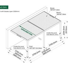 Caspian Motorised Wall Mounted Louvre Roof / Pergola gallery detail image