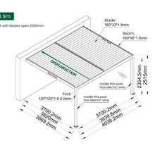 Caspian Motorised Wall Mounted Louvre Roof / Pergola gallery detail image