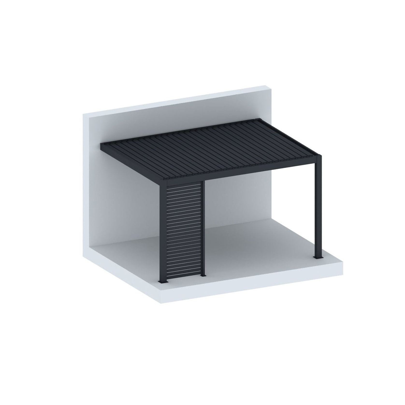 Baltic Wall Mounted Pergola Slatted Privacy Wall gallery detail image