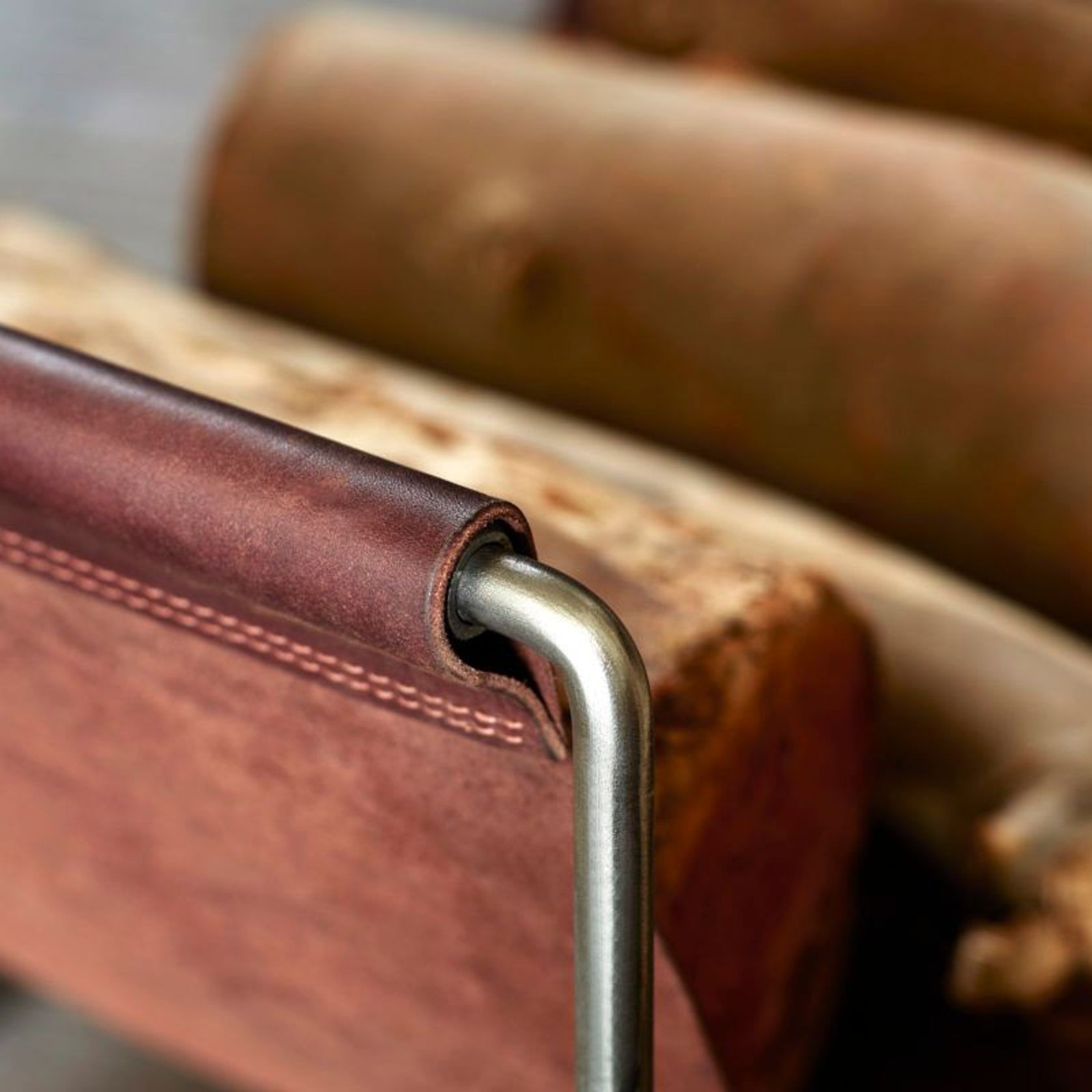 Oblica - Sling Leather Log Holder gallery detail image