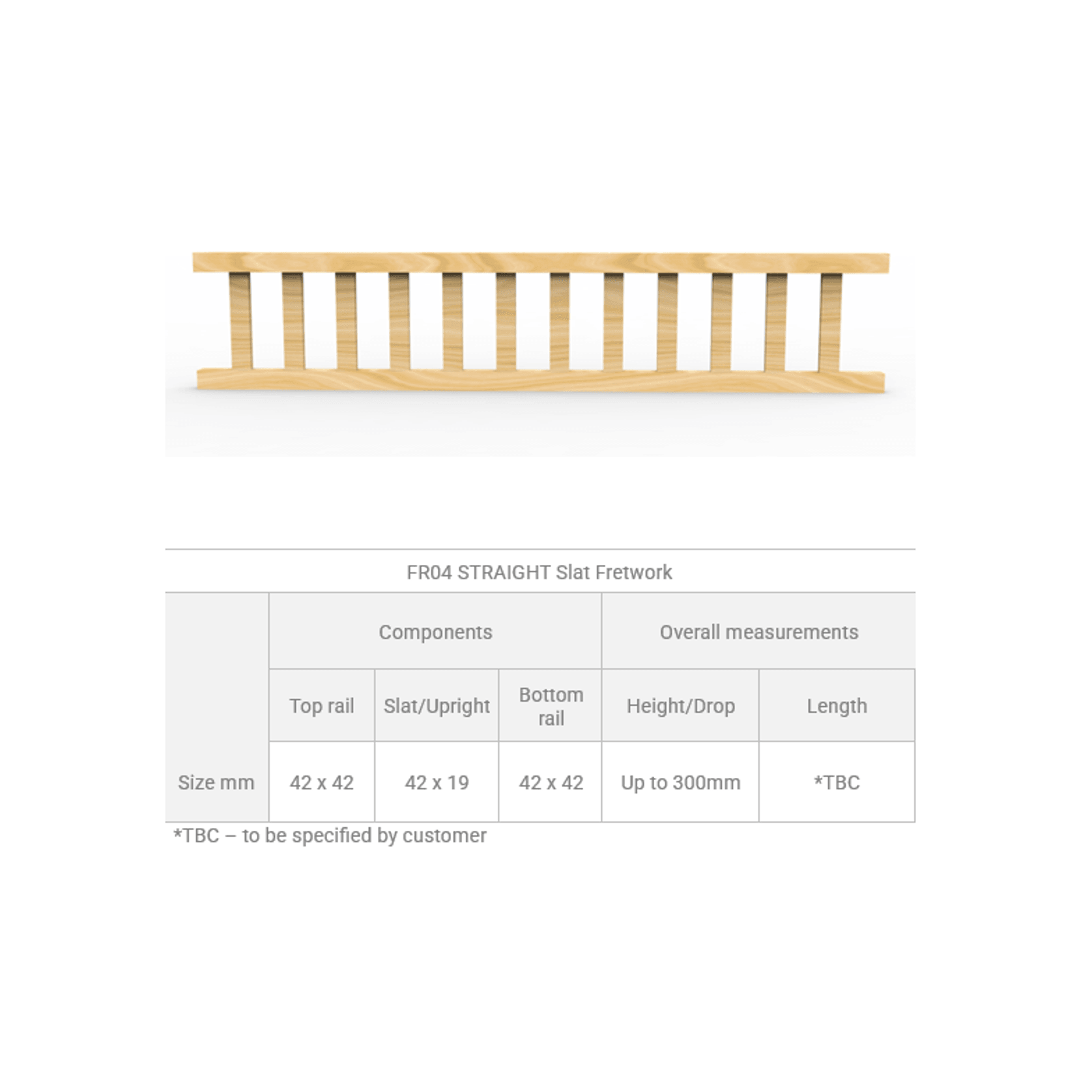 FR04 Straight Slat Exterior Fretwork gallery detail image