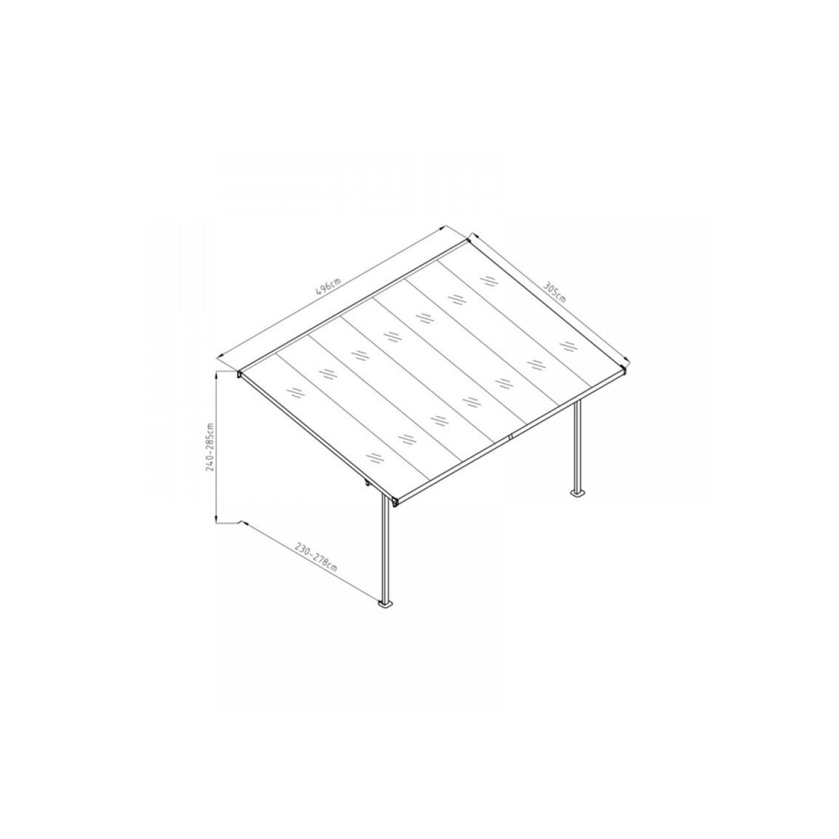 Aluminium Canopy Patio Cover | DTP-BW8B-AKL gallery detail image