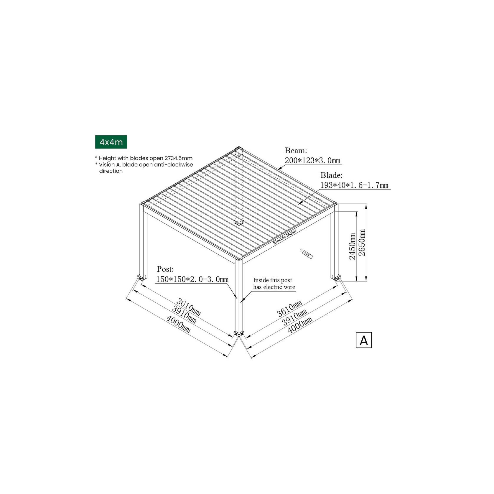 Tasman Motorised Freestanding Louvre Roof gallery detail image